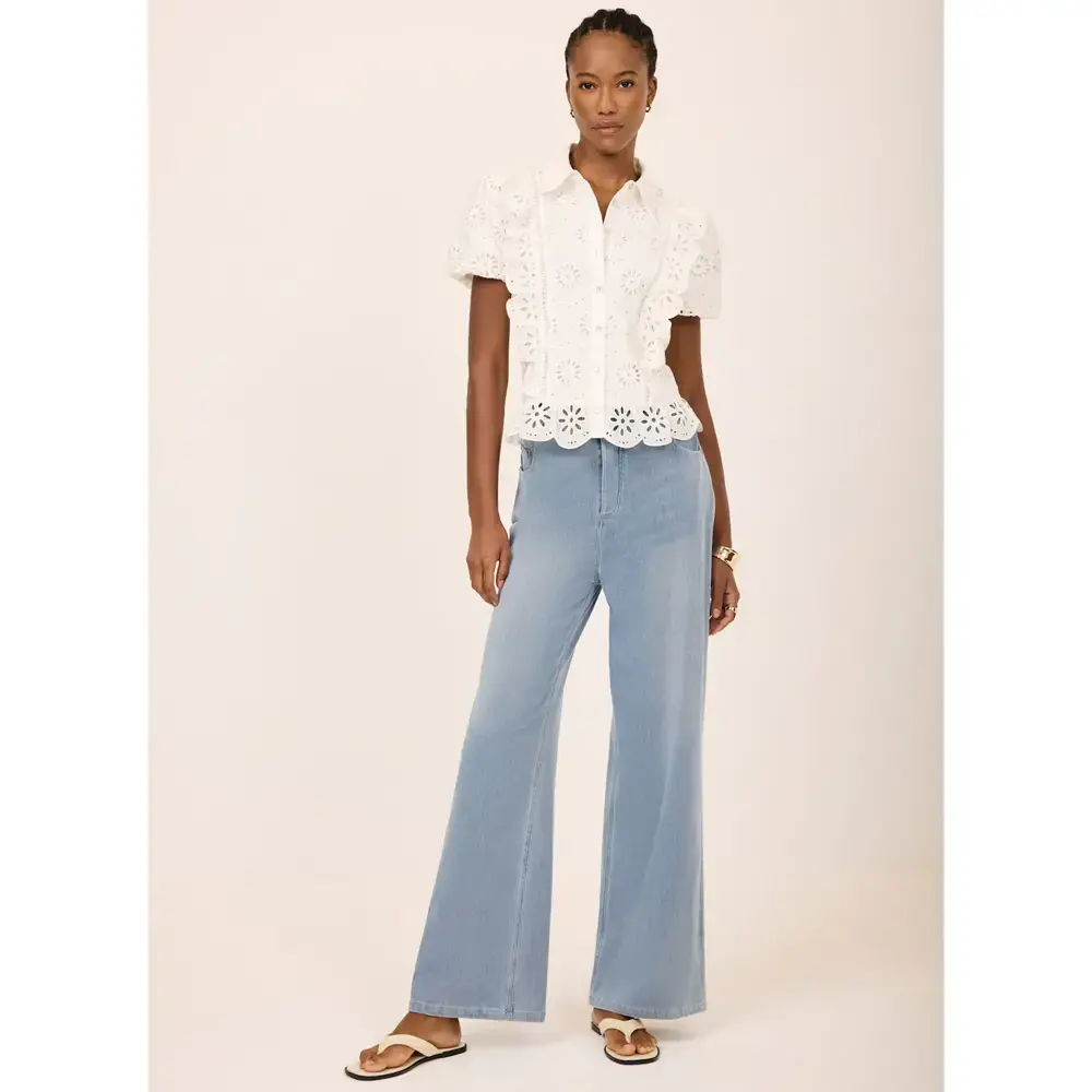 Mint Velvet Mid Indigo Wide Jeans